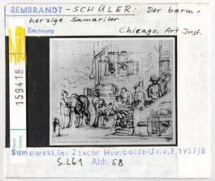 Rembrandt-Schule: Der barmherzige Samariter. Chigaco, Art Institute