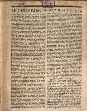 Le courrier. 1754, 43-98