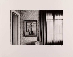 "Nude painting, interior Magritte home" - Fotografie aus dem Portfolio "A visit with Magritte by Duane Michals"
