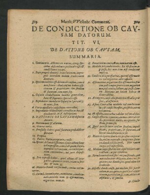 De Condictione Ob Causam Datorum. Tit. VI.