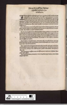 Die Ander Epistel Pauli Zu den Corinthern