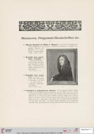 Miniaturen, Pergament-Handschiften etc. (Nr. 211 - 223)