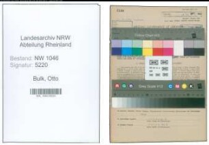 Entnazifizierung Otto Bulk , geb. 03.06.1899 (Landwirt)