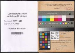 Entnazifizierung Elisabeth Steinke , geb. 09.10.1914 (Lehrerin)