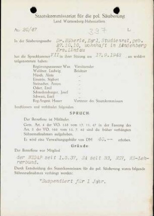 Häberle, Karl, Dr.