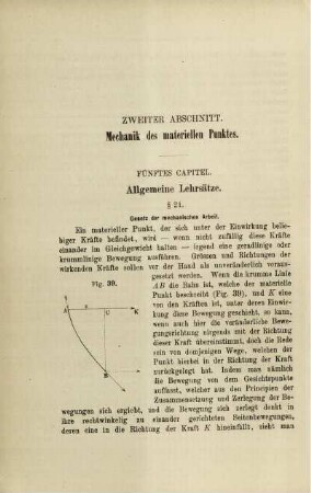 Zweiter Abschnitt. Mechanik des materiellen Punktes.