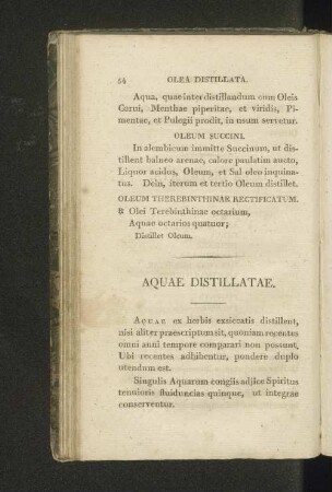 Aquae distillatae.