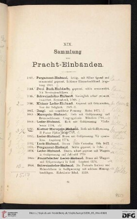Sammlung von Pracht-Einbänden