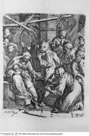 Pensieri diversi lineati et intagliati d'Anibale Carracci, Die Geburt Christi (Taf.XVI [S.17])