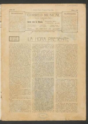 La hora presente : Nuestro editorial