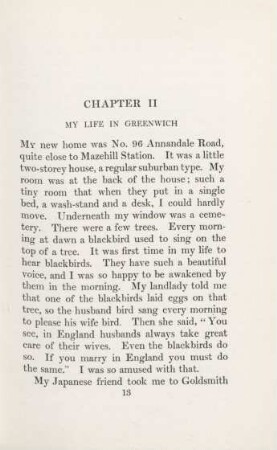 Chapter II. My life in Greenwich