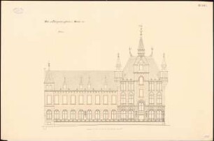 Post- und Telegraphengebäude, Münster: Ostansicht