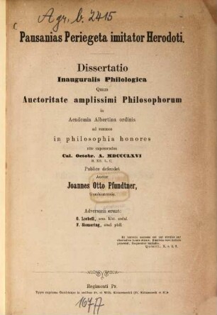 Pausanias Periegeta imitator Herodoti