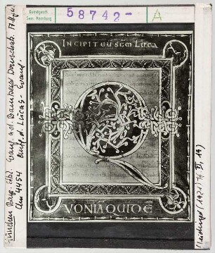 München, Staatsbibliothek: Clm 4454, Bamberger Evangeliar, Initiale des Lukasevangeliums