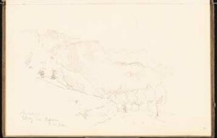 Skizzenbuch 1901: Alpenvorland bei Dornbirn, perspektivische Ansicht