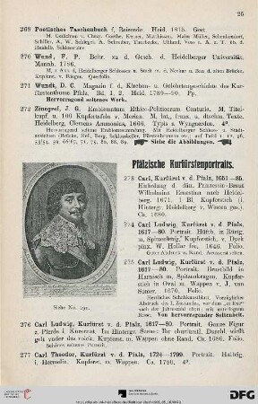 Pfälzische Kurfürstenportraits (Nr. 273-305)