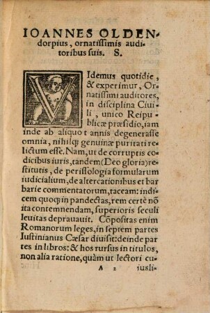 Index Digestorum seu Pandectarum in partes libros ac titulos Iuris : Catalogus item Legislatorum
