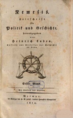Nemesis : Zeitschrift für Politik und Geschichte. 1. 1814
