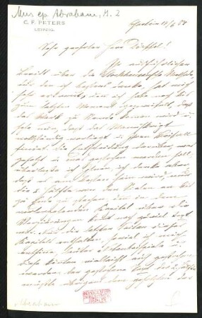 Brief an Alfred Dörffel : 17.06.1884