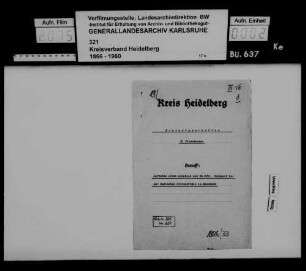 Aufnahme eines Darlehens zur Bestreitung außerordentlicher Ausgaben bei der Badischen Girozentrale / Badischen Kommunalen Landesbank, Mannheim