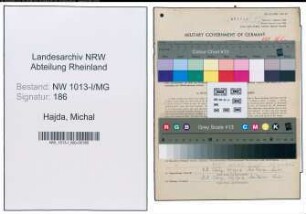 Entnazifizierung Michal Hajda , geb. 12.09.1914 (Mechaniker)