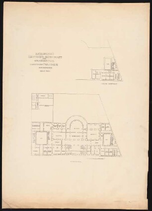 Kaiserlich Deutsche Botschaft, Washington: Grundriss KG und Sockelgeschoss 1:200