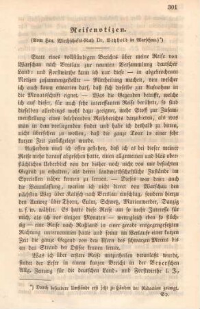 Reisenotizen.