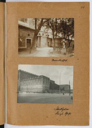 Marienkirchhof, Stockholm, Königliches Schloss, Stockholm: Ansichten (aus: Skizzen- und Fotoalbum 27)
