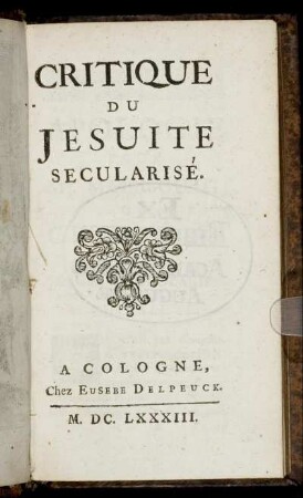 Critique Du Jesuite Secularisé