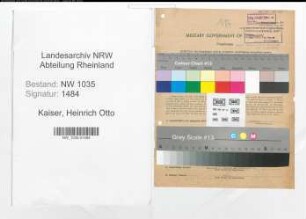 Entnazifizierung Heinrich Otto Kaiser , geb. 03.08.1898 (Bergwerksdirektor)