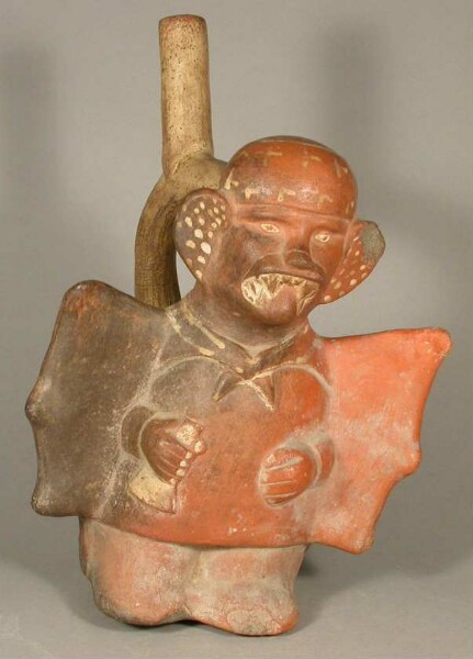 Standing anthropo-zoomorphic figure (bat)