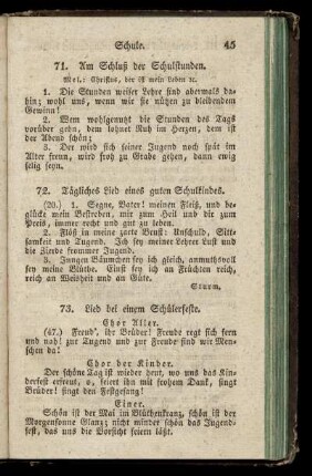72. Taegliches Lied eines guten Schulkindes