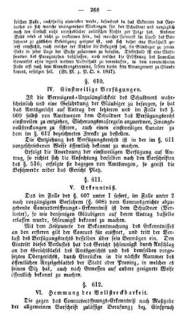 IV. Einstweilige Verfügungen.