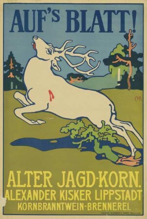Aufs Blatt! Alter Jagd-Korn Alexander Kisker Lippstadt Kornbranntwein-Brennerei