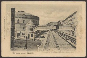 Ansichtskarte "Elektrische Hochbahn - Bahnhof Prinzenstraße" [2/2]