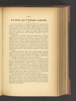 Un livre sur l'Afrique centrale.