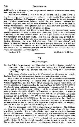 768-779, VI. Besprechungen