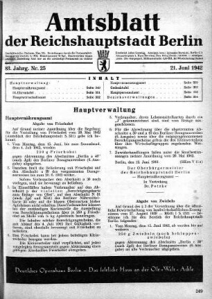 1942,25: Nr. 25, 21. Juni 1942