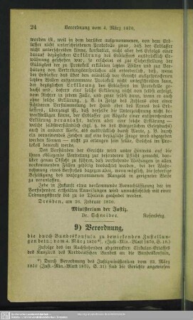 9) Verordnung, die durch Bundeskonsuln zu bewirkenden Zustellungen betr. : vom 4. März 1870