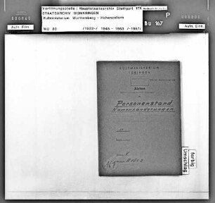 Verwaltungsvorschriften über die Änderung und Feststellung von Familiennamen sowie über die Änderung von Vornamen
