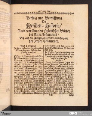 Verfolg und Betrachtung Der Kirchen-Historie [...]