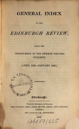 The Edinburgh review, or critical journal. [50, a]. 1832