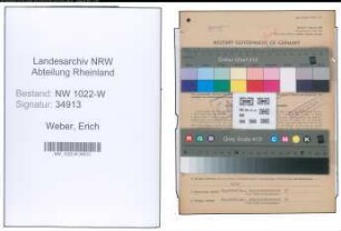 Entnazifizierung Erich Weber , geb. 17.08.1908 (Werkmeister)