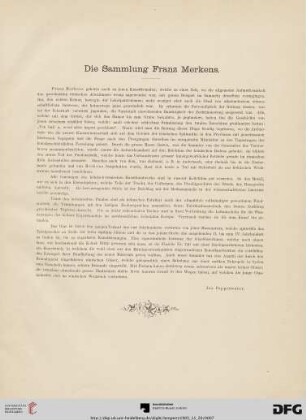 Die Sammlung Franz Merkens