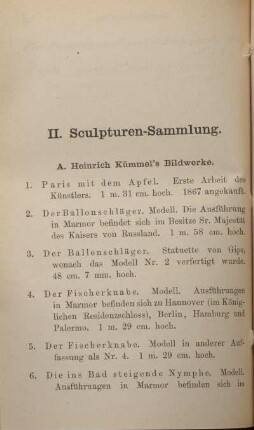 II. Sculpturen-Sammlung.