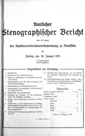 30. Januar 1920