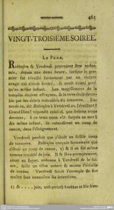 Vingt-Troisieme Soiree