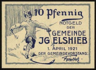 10 Pfennig Notgeld der Gemeinde Jgelshieb