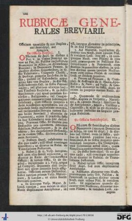 Rubricae Generales Breviarii.