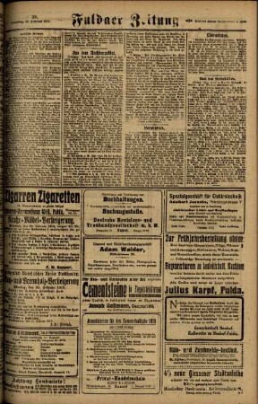 Dritte Ausgabe vom Samstag, den 15. Februar 1919.
